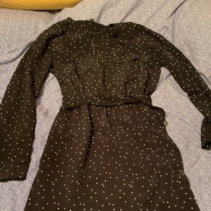 Mossimo polka dot tie belt dress